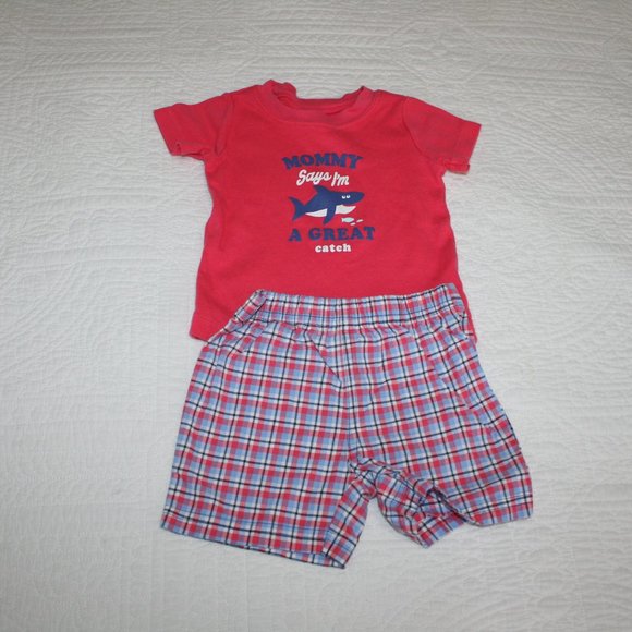 Carter's Matching Sets Baby Boy Shorts Onesie Tshirt Set 9 Months